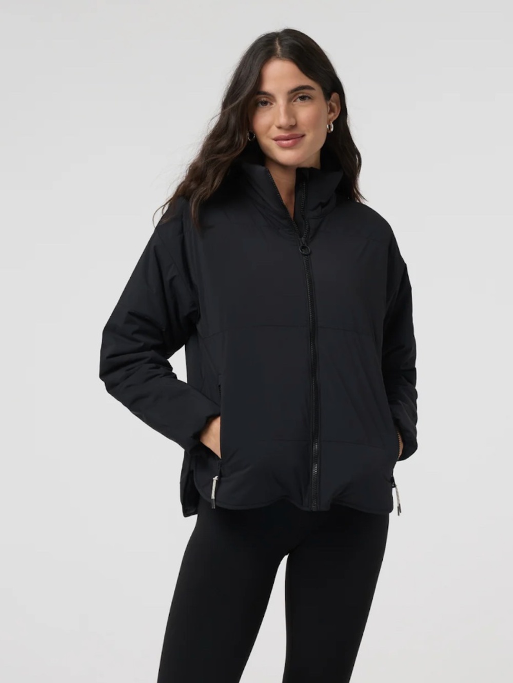 Vuori Canyon Insulated Jacket Women’s Small Black Lightweight Puff Coat Full Zip - Picture 2 of 9